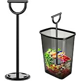 Trash Compactor for Kitchen - 20" All-Metal Manual Garbage Compactor, No Electric Trash Can Compacting Tool, Touchless Waste Smasher &amp; Tamper Press Compressor, Saves Space for Home &amp; Outdoor Bins