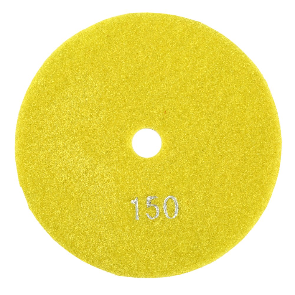 Walfront 5inch/125mm Wet Diamond Stone Polishing Pads Wheel Polisher Discs for Marble Concrete Buffing (Grit 150)