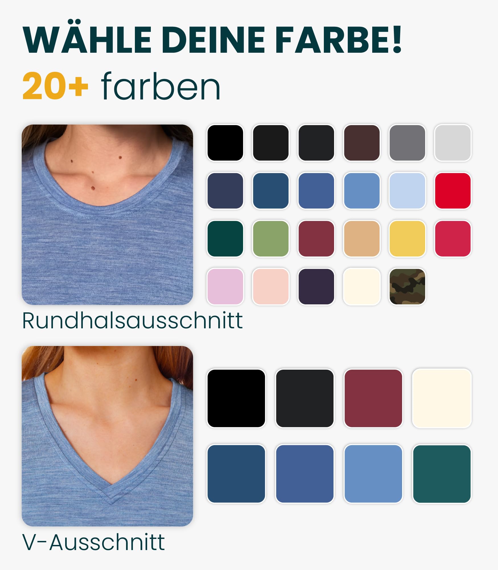 Merino.tech 100% Merino T Shirt Damen - Merinowolle Sport Wandern Thermoshirt Damen + Wandersocken (Medium, Black Crewneck) 3