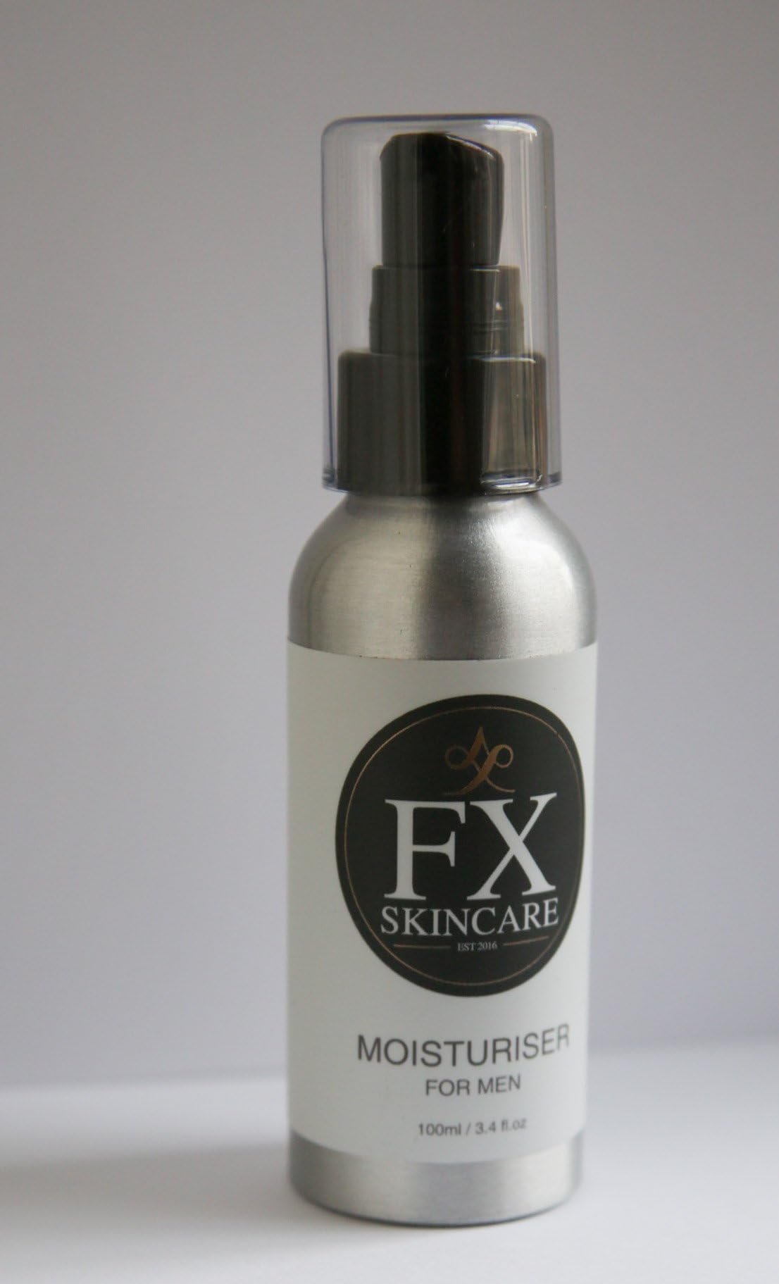 Mens Moisturiser, 100% Organic FX Skincare Moisturiser, Deep Conditioner Mens 100ML Stylish Aluminium Bottle