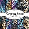 Dragon Scale Scrapbook Paper: Skin Of Dragon Pattern For Scrapbooking, Ephemera, Junk Journal, Double Sided Decorative Craft Paper For Gift Wrapping, ... Mixed Media Art, Paper Size 8.5" x 8.5"