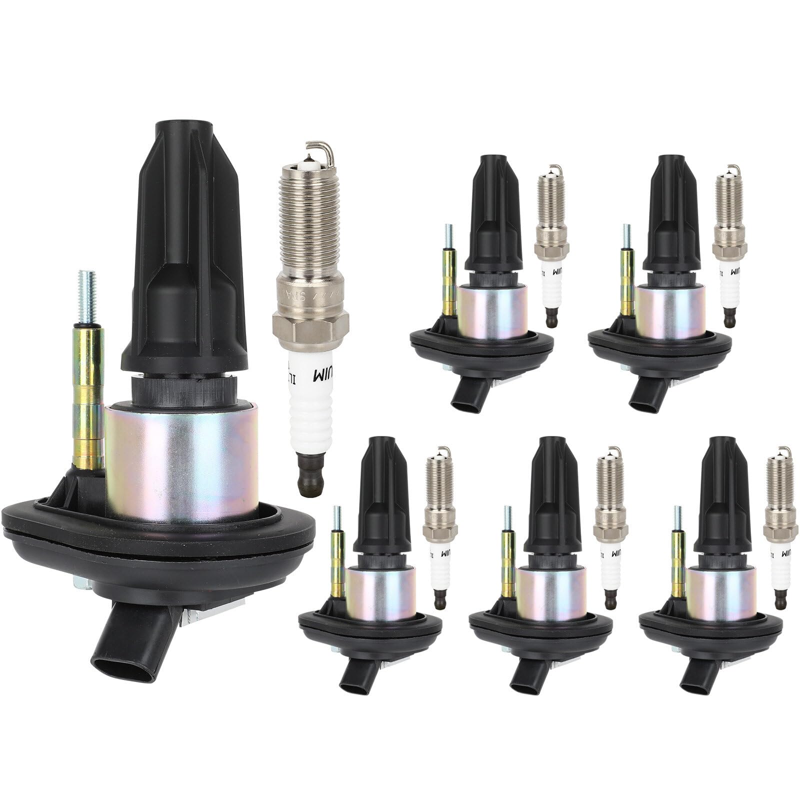 Photo 1 of GDSMOTU 6 Ignition Coil Pack and 6 Spark Plugs for Isuzu i-280 i-350 i-370 for Chevy Colorado Trailblazer for GMC Canyon Envoy for Hummer H3 for Saab 9-7x for Buick Rainier for Oldsmobile 02-08 UF303