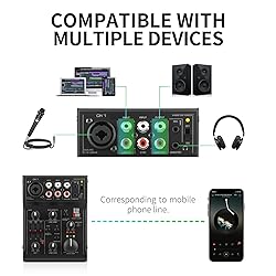 XTUGA CT80 8-Channel Professional Audio Mixer for
