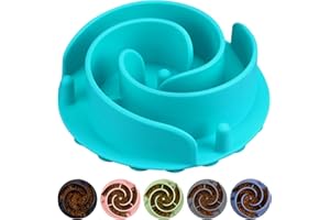 Slow Feeder Dog Bowls Insert, Bestalk Soft Silicone Dog Slow Eating Feeder Insert with Suction Cups for Small, Medium and Large Dogs, Fit into Basic Bowls and Elevated Dog Bowls