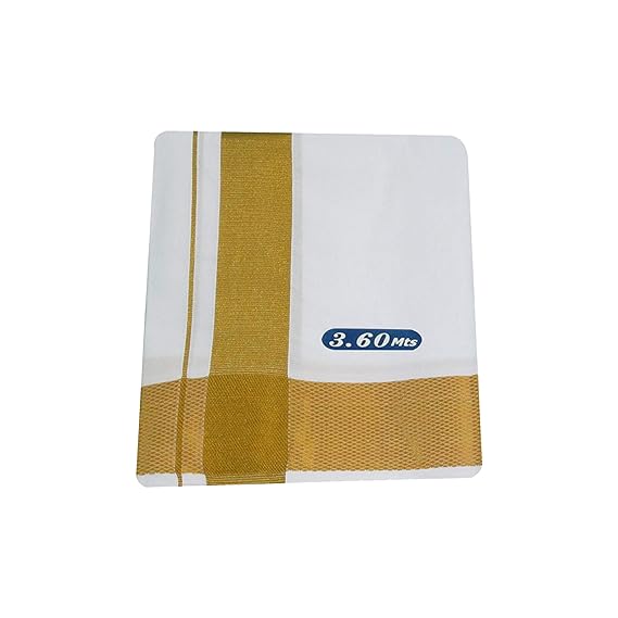 Gold Jari - 3.6 MTR Solid Men's Dhoti