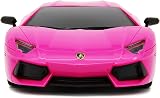 CMJ RC Cars Lamborghini Pink Aventador LP700-4 1:24 2.4GHz Lights view 3