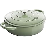 Crock Pot Artisan Enameled Cast Iron Braiser W/Lid, 5-Quart, Pistachio