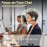 Earbay Wireless Headset Bluetooth with Microphone Noise Canceling 50H Battery view 2