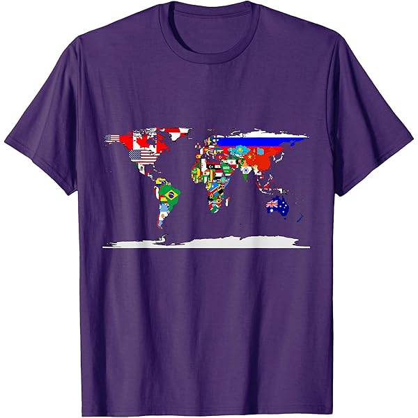 Amazon.com: World Map of All Seven Continents T-Shirt T-Shirt