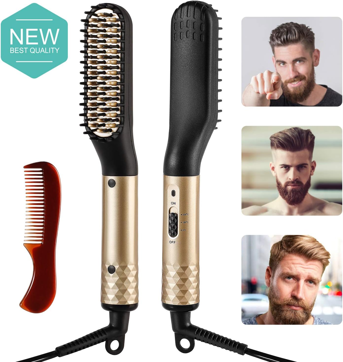 how to use a heated beard brush