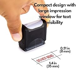 Self Inking Rubber Stamp, Refillable Red Ink