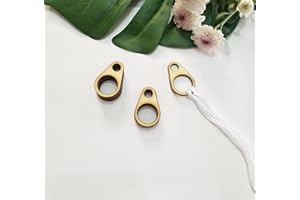 XIAOYUE Wood Thread Drops,Simple Floss/Thread Drops with Floss Ring,Cross Stitch Tread Bobbins Organizers (20PCS)