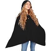 Halsa EMF Protection Poncho, Wrap, Wearable Blanket with Hood, Black | Block EMF, RF, WiFi, Bluetooth, 72"x28", For Men and Women