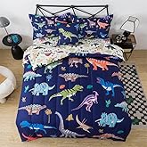 lishjekee Dinosaur Comforter Twin for Kids 6 Pieces T-Rex Dinosaur Bedding Set Jungle Bed in A Bag for Boys Dino Comforter and Sheets Set for Teens Girls Animal Bed Sets Home Decor