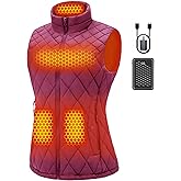 Wulcea Graphene Heated Vest For Women 7.4V Fast Charge Large Capacity Battery