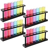 Juvale 4 Pack Plastic Test Tubes with Rack for