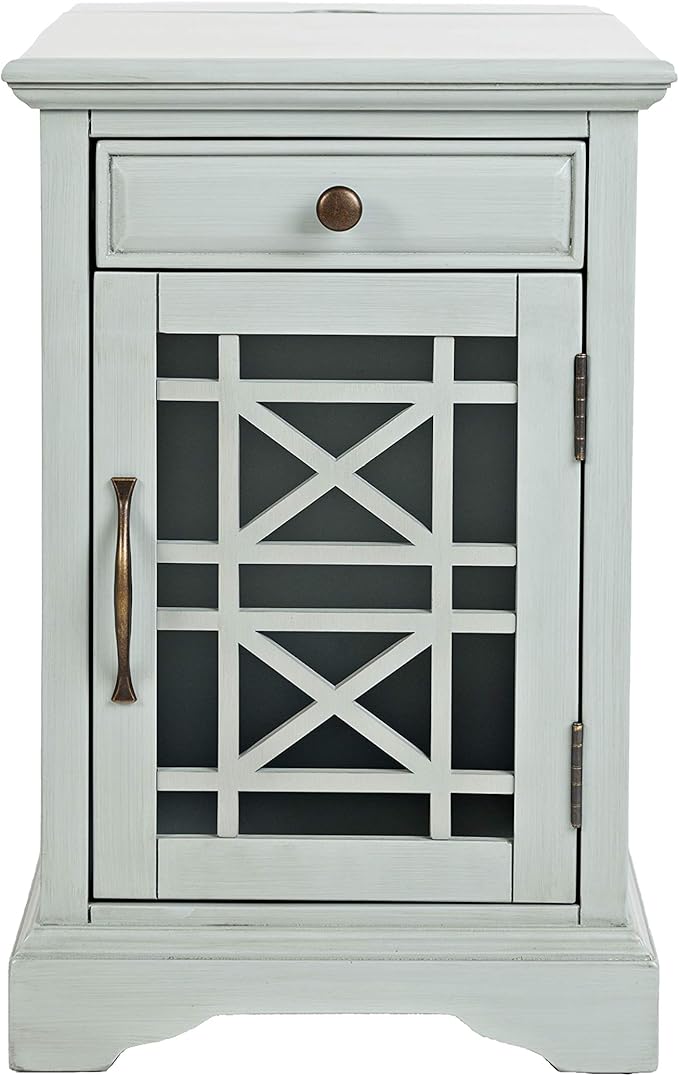 Jofran Craftsman End USB Charging Station Table, 16" Wx22