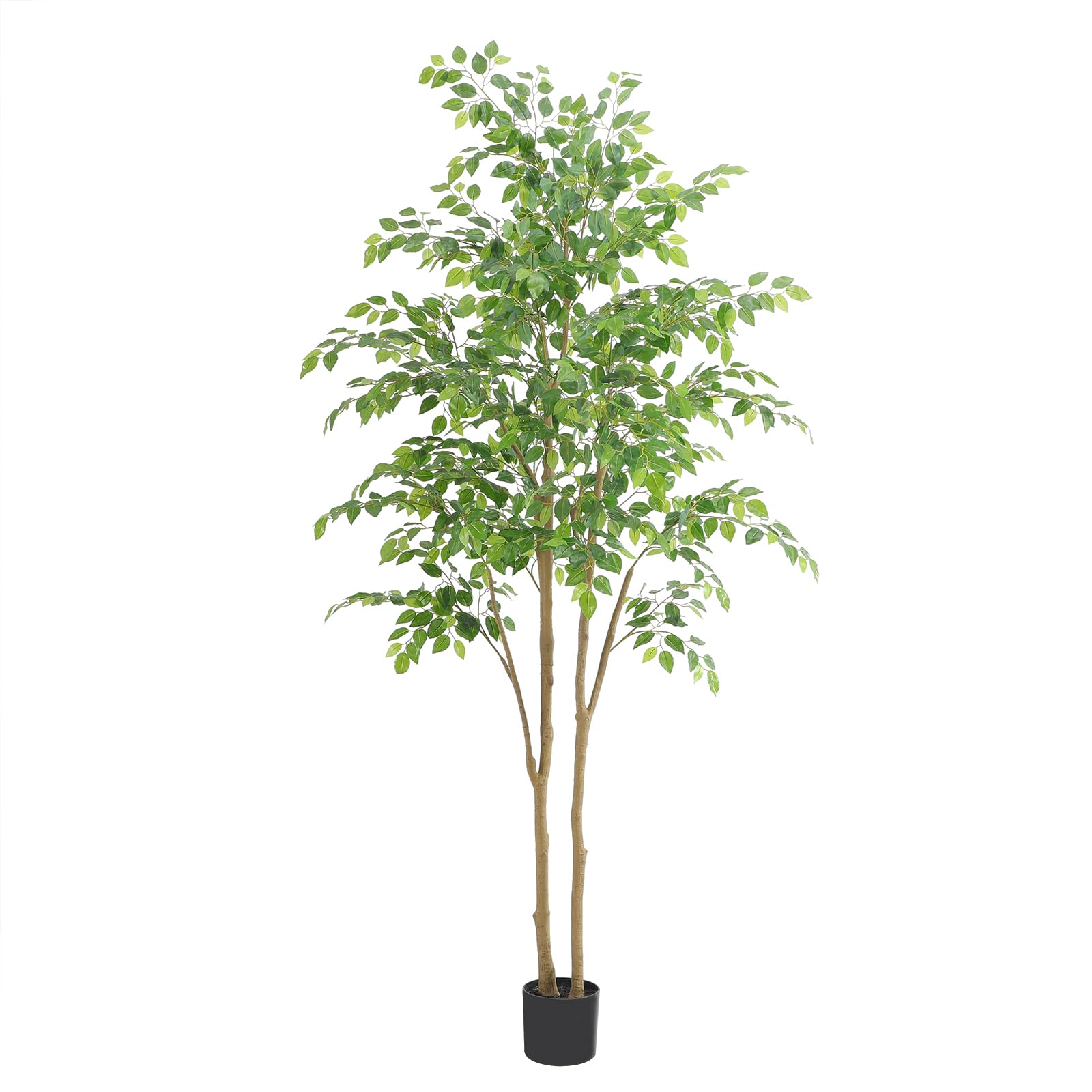 Photo 1 of Nafresh Tall UV Resistant Ficus Tree Artificial?7ft(84in) Realistic Texture Potted Faux Ficus Tree? Fake Trees Indoor Outdoor for Home Office Living Room Bedroom Foyer Porch Decor.