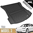 3D MAXpider-M1TL0041309 All-Weather Cargo Liner for Tesla Model 3 2017 2018 2019 2020 2021 Custom Fit Car Floor Mat (Rear Trunk) - Black