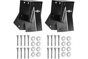 ABUSA 2 A-Frame Brackets Heavy Duty Swing Set Brackets for Backyard Playground Equipment (Black)