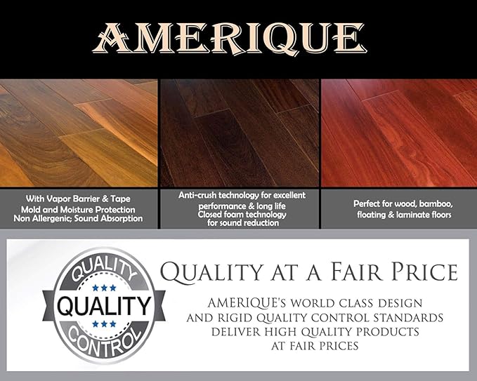 Amerique 800sqft Flooring Underlayment Padding For Wood Bamboo
