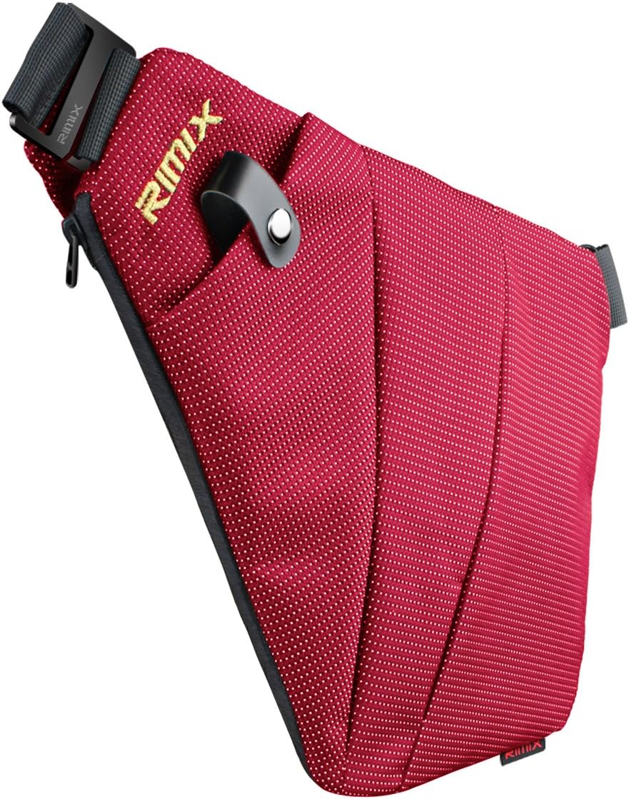 RIMIX Multi-Purpose Anti-Thief Hidden Security Bag Underarm Shoulder Armpit Messenger Bag Sports Leisure Chest Bag Portable Backpack for Phone Money Passport Tactical Bag (Red/for Right Hand)