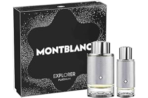 MONTBLANC Explorer Platinum Eau de Parfum 2 Piece Set - 3.3 fl. oz. Spray, 1.0 fl. oz. Spray - Long Lasting Fragrance with notes of Violet Leaf, Clary Sage & Cedarwood - Woody & Ambery