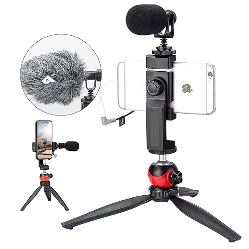 EACHSHOT Microphone for iPhone with Tripod, Recording Equipment