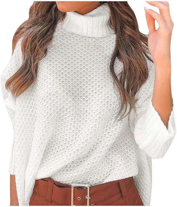 Ifoundyou 2020 Nouveau Femme Pull Tricot A Manche Longue Col Roule Slim Sweater Basique Couleur Unie Chic Elegante Automne Hiver Mode Pas Cher Haut Pullover Jumper Amazon Fr Vetements Et Accessoires