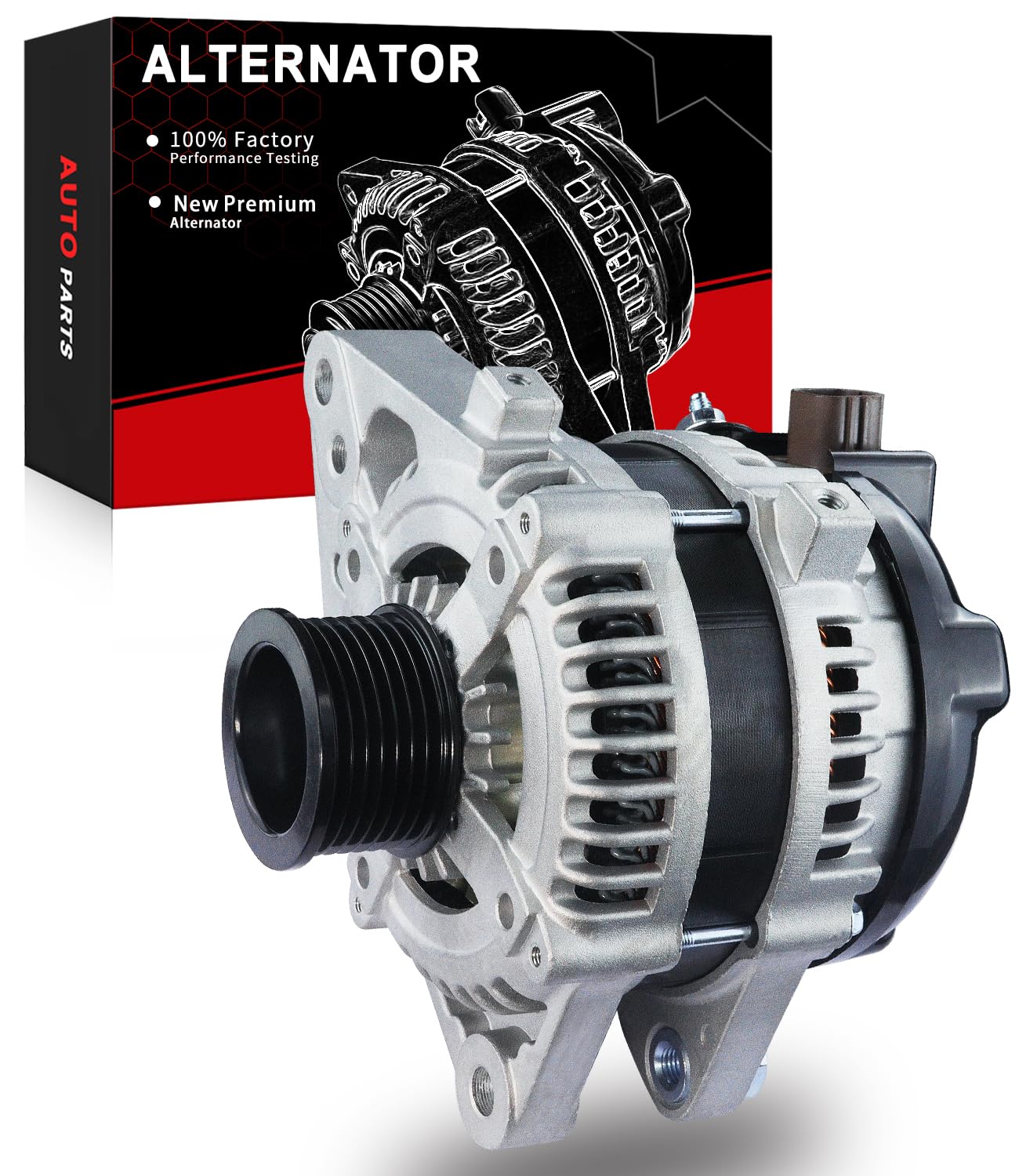 Photo 1 of AOTPAT Upgraded Alternator for:-Toyota Tacoma 2005-2015 4.0L V6, 4Runner 2003 2004 2005 2006 2007 2008 2009 4.0L V6, Replacement Alternator, 12V 130Amp 7-Grooves Pulley CW, OE# 27060-0P020 (ALL-NEW)