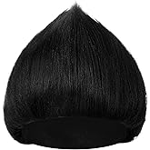 Geyoga Unisex Funny Wig Hairy Costume Funky Hairband Crazy Wig Hair for Mardi Gras Halloween Costume Cosplay Party(Black,1 Pcs)