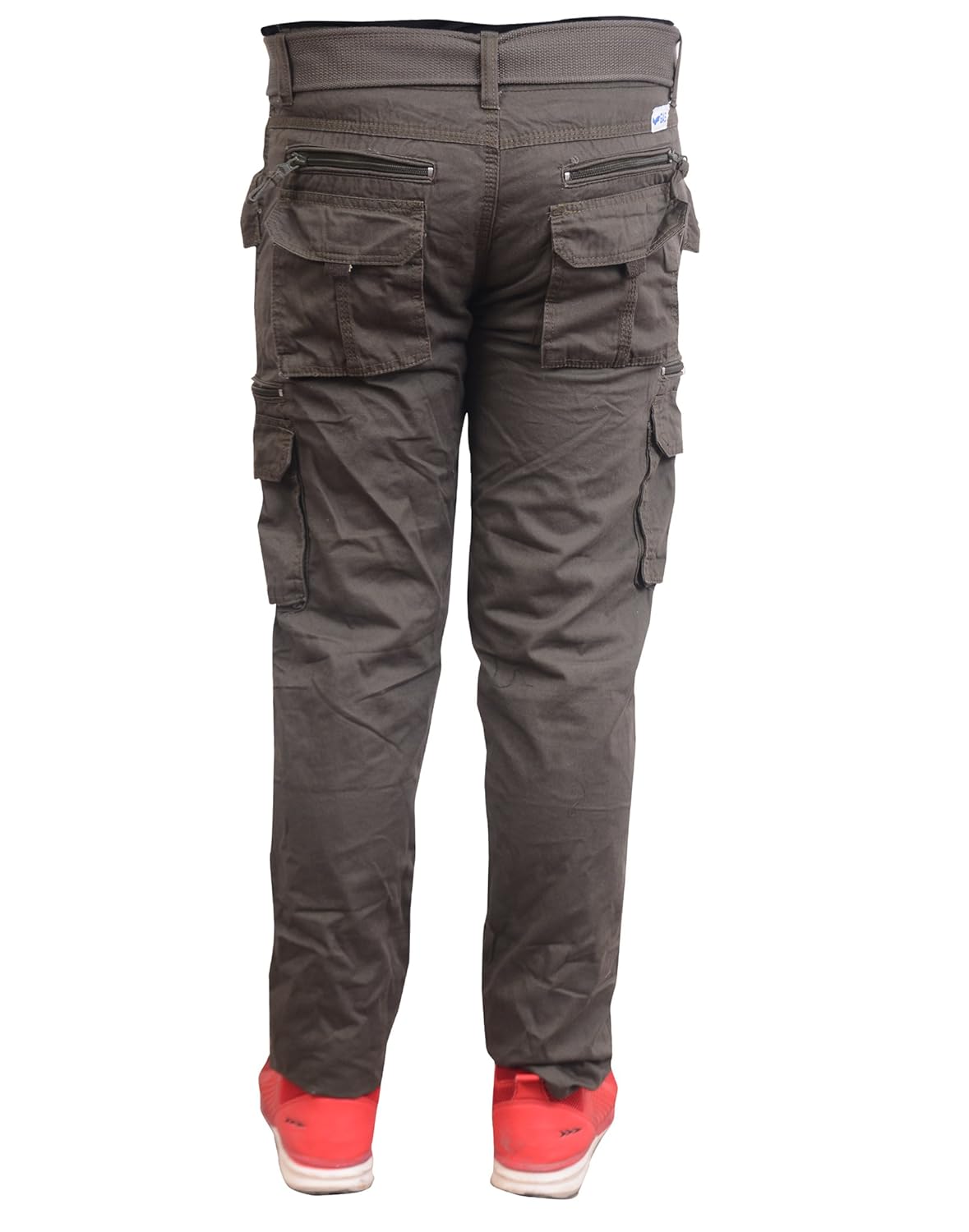 krystle men's dark grey cotton cargo pant