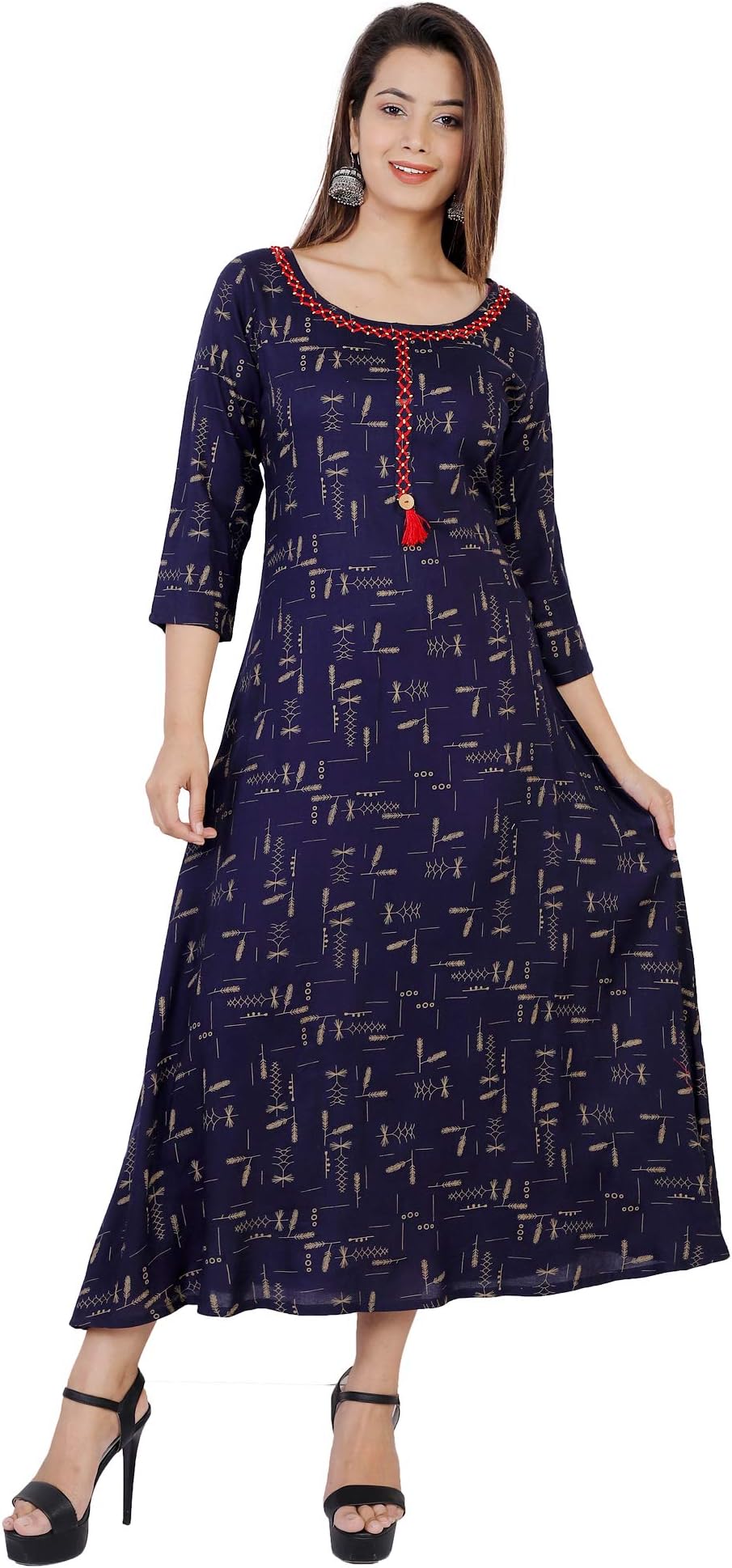 Cottonwalas Women's Viscose Anarkali Kurta