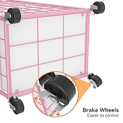 WOWLIVE Laundry Hamper with Wheels,Metal Wire Frame