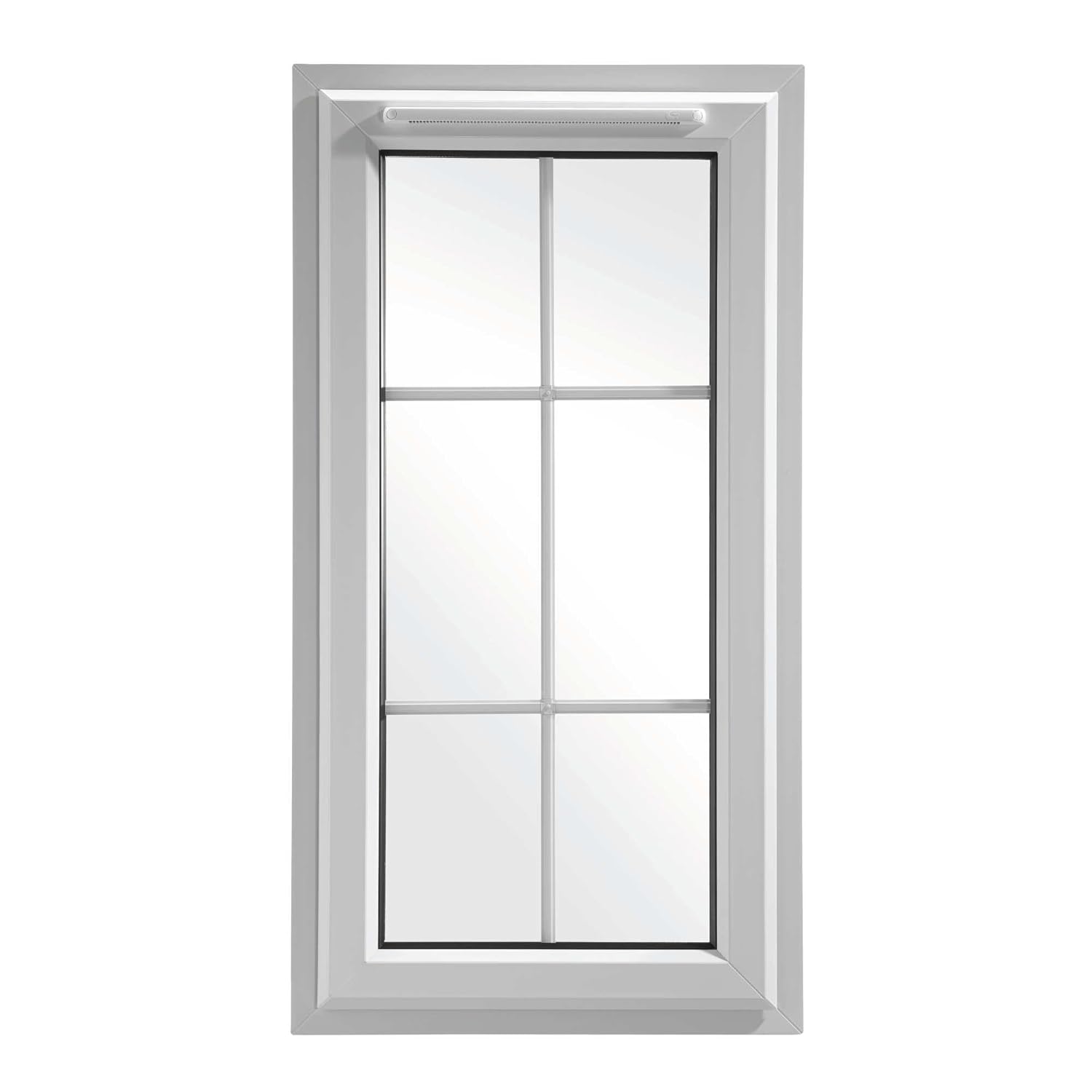 Upvc Window White 610 X 1010mm Clear Georgian Bar 1 Panel