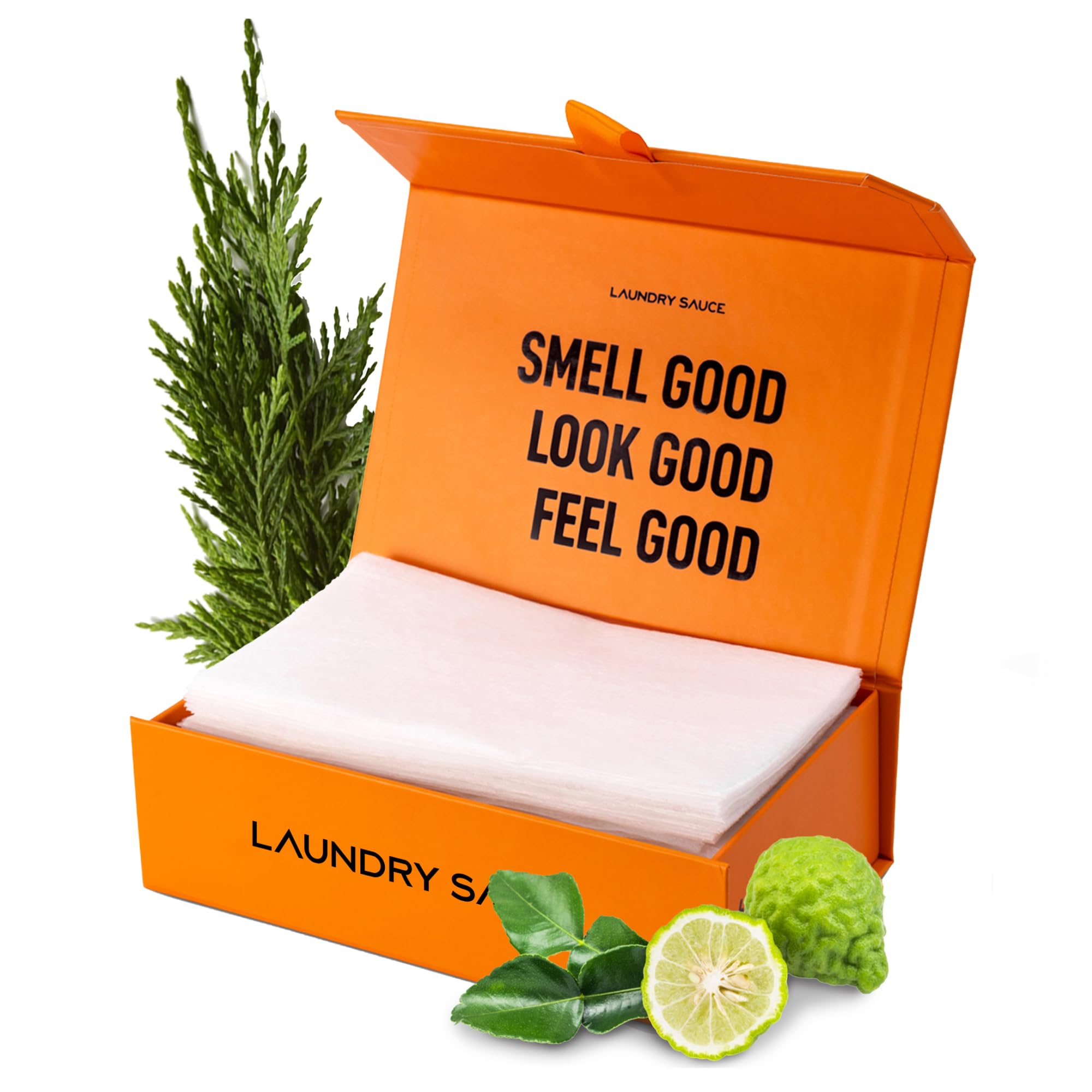 LAUNDRY SAUCE Laundry Dryer Sheets (Italian Bergamot), Luxury Fragrance, Contains Essential Oils, Softens Fabric, Removes Static Cling, Eco-Friendly Packaging, Travel Friendly, 69 Count