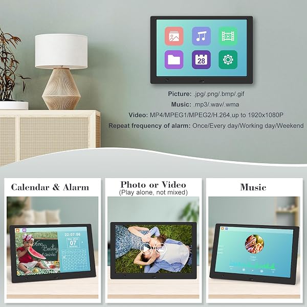 KECAG 10.1″ DIGITAL PICTURE FRAME, 1080P IPS DIGITAL PHOTO FRAME, NO WIFI/APP NEEDED, PLUG & PLAY SD CARD & USB, REMOTE & MOTION SENSOR, PHOTOS/VIDEOS/MUSIC, FREE 32GB USB