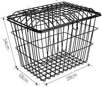 rear bike basket with lid