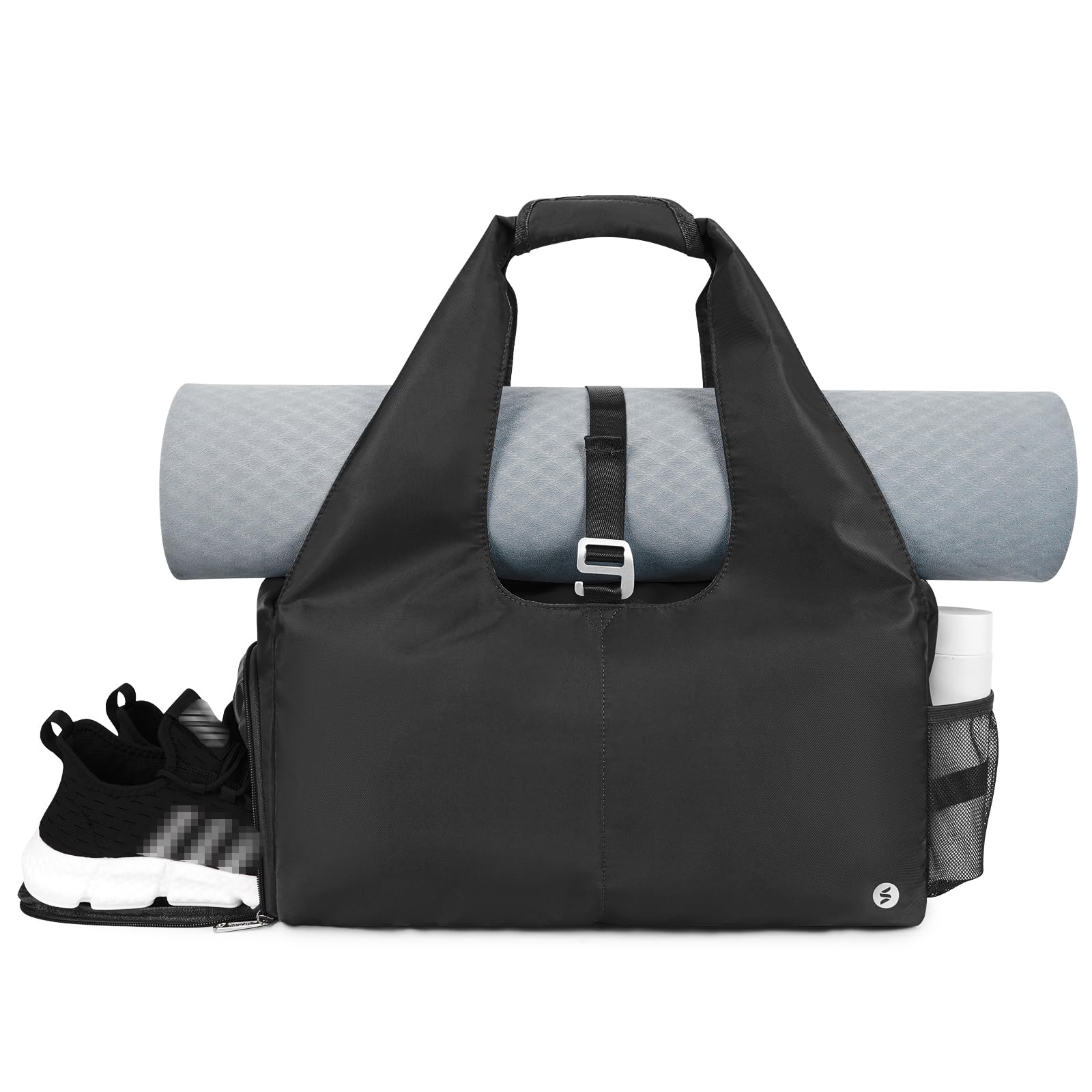 Photo 1 of sportsnew Yoga Gym Bags for Women with Shoes Compartment and Wet Dry Storage Pockets with Adjustable Yoga Mat Holder, Black