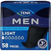 Tena Men Light Shields, Incontinence Pads for Men, 58 ct | Designed for men, this ultra-thin incontinence shield provides a discreet, comfortable protection to help manage light leaks