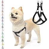 PUPTECK No Pull Dog Harness Soft Adjustable Basic Nylon Step in Puppy Vest Outdoor Walking with ID Tag