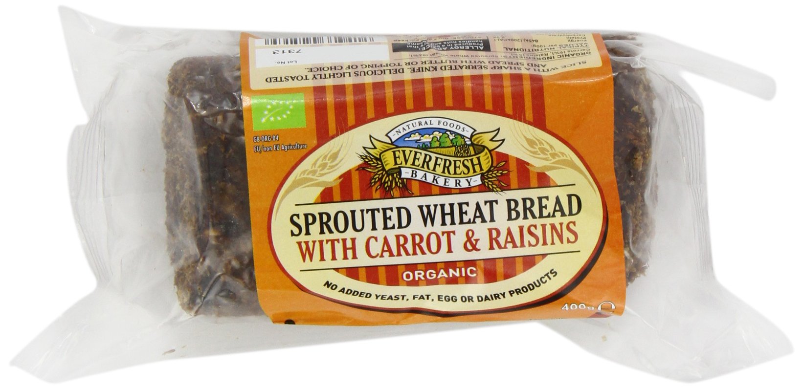 Sunnyvale Sprouted Organic Wheat Carrot and Raisin 400 g (Pack of 4)