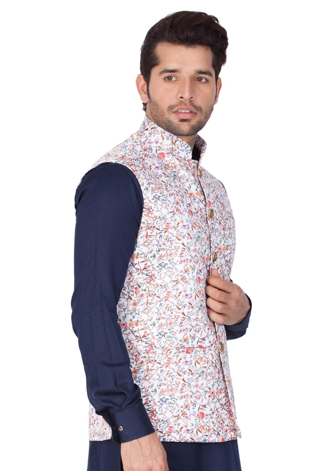 vastramay mens cotton blend nehru jackets (multicolor_vasmj012)