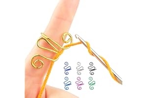 Handmade Crochet Rings, Belifair Adjustable Crochet Tension Ring for Knitting and Crocheting, Crochet Gift for Knitting Lovers - Size 7-11, Gold