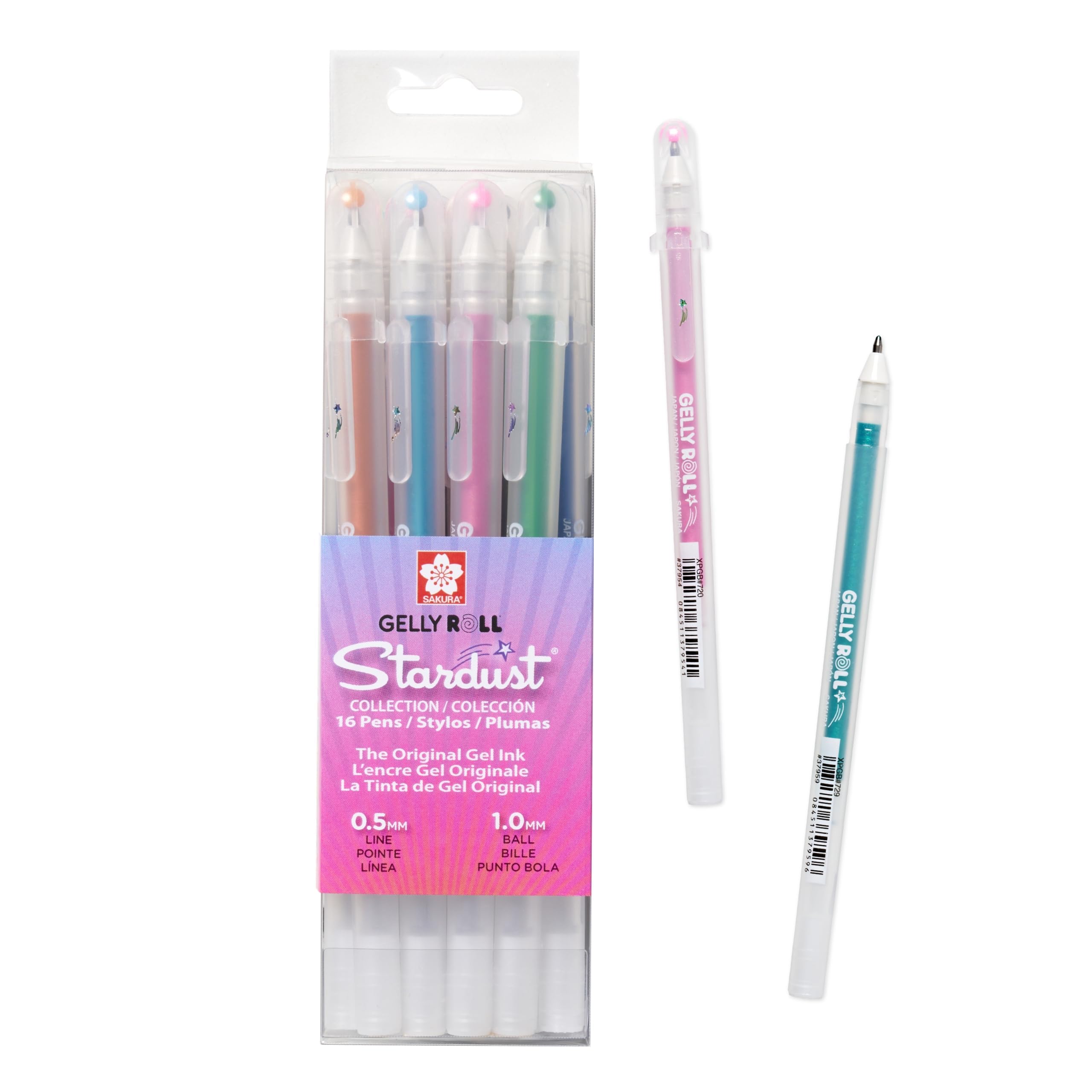 SAKURA Gelly Roll Stardust Bold Point Pens 16/Pkg-Assorted Colors,Packof1,