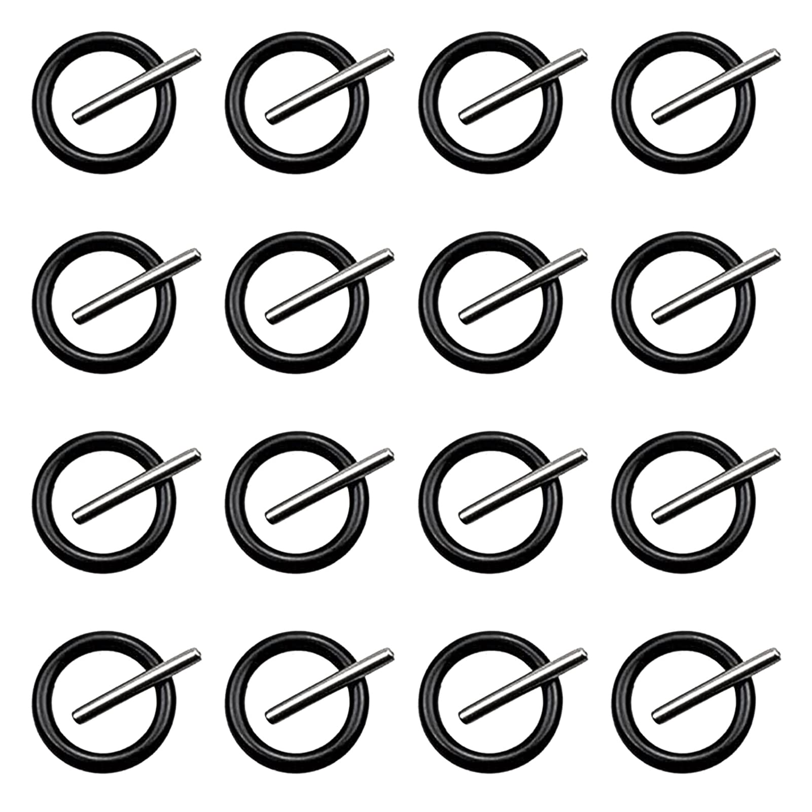Udewo 32 PCS Replacement Pin and O-Ring, 3 X 24mm Socket Pins Impact Ring and Pin 3.5mm Pressure Washer O Rings Rubber for Impact Socket Scaffolders Impact Wrench（16 Pairs）