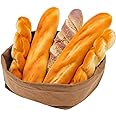 Meiwlong 5 Pieces Fake Bread Set,Realistic Artificial Bread Fake Baguette Bread Loaf Loaves of Bread for Food Props Display Home Kitchen Bakery Restaurant Decoration