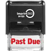 Past Due Rubber Stamp, with Red Ink