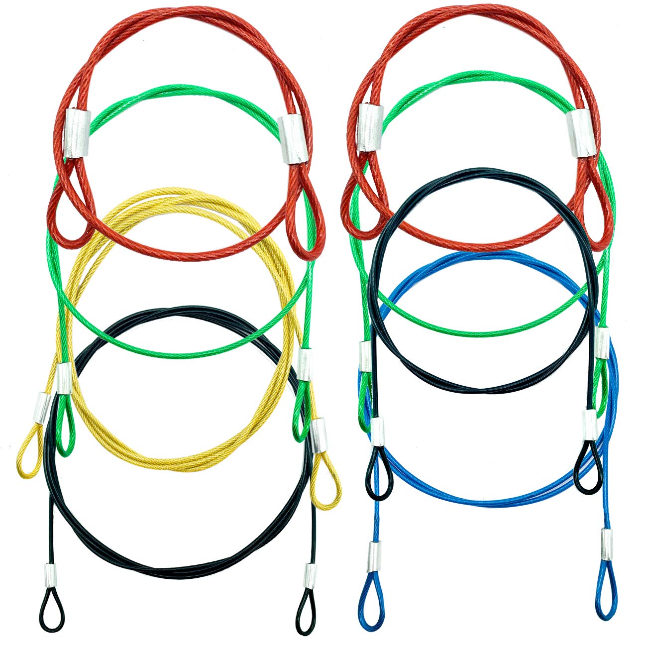 CKANDAY 8 Pack Safety Stainless Steel Tethers, Colorful Coated Lanyards Compatible with All GoPro Hero Series and Other Camera Devices