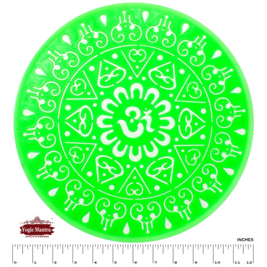 Download Om Mandala Art Rangoli Stencils Set Bundle With Tealegacy Sample Pack Aum Rangoli Stencil For Floor Decor Diwali Pooja Laxmi Puja Holi Color Decoration 2 Pack 12 Inch Large Round Reusable